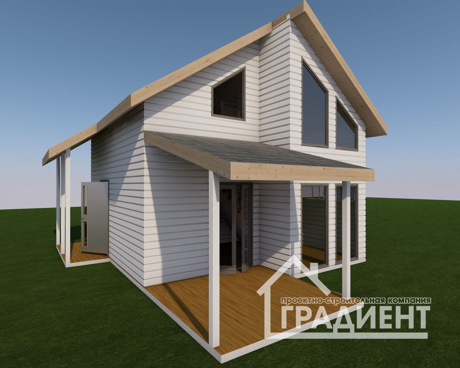 Начинаем монтаж каркасного дома для сезонного проживания в Красноярском районе. Фундамент монолитные армированные сваи.