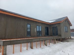 Завершено строительство каркасного дома в п. Красный Пахарь
