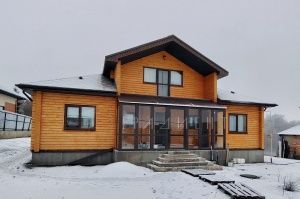 Компания ПСК Градиент построила дом из клееного бруса в п.Калинка Самарской области