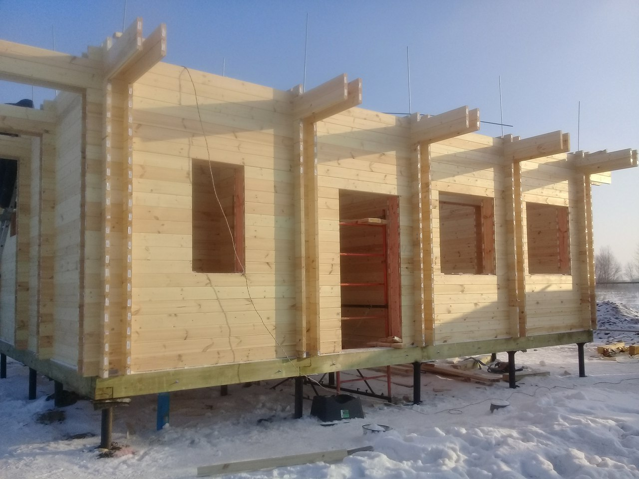 ПСК Градиент продолжает строительство дома из двойного мини бруса в п.Кондурчинский