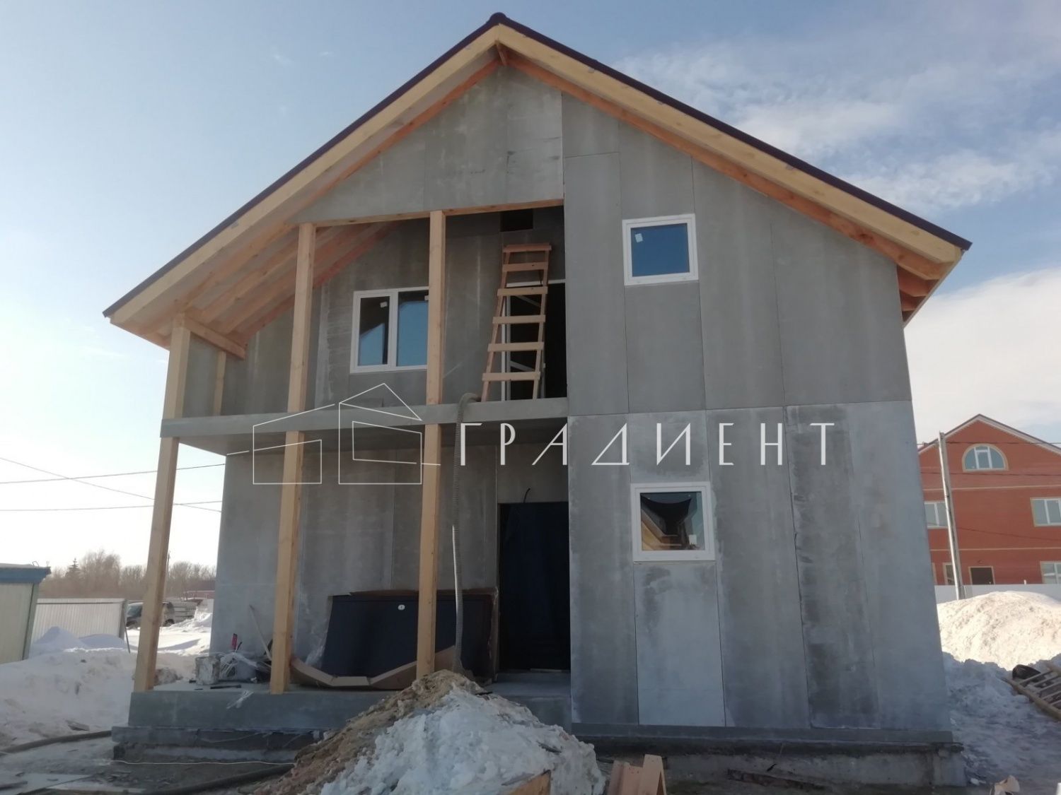Завершено строительство каркасного дома под отделку 125 кв.м в г.Отрадный Самарской области